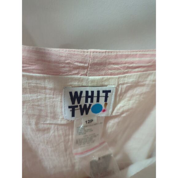 Anthropologie Whit Two Pink Ikat Front Bow Midi Dress NWT - Picture 6 of 9